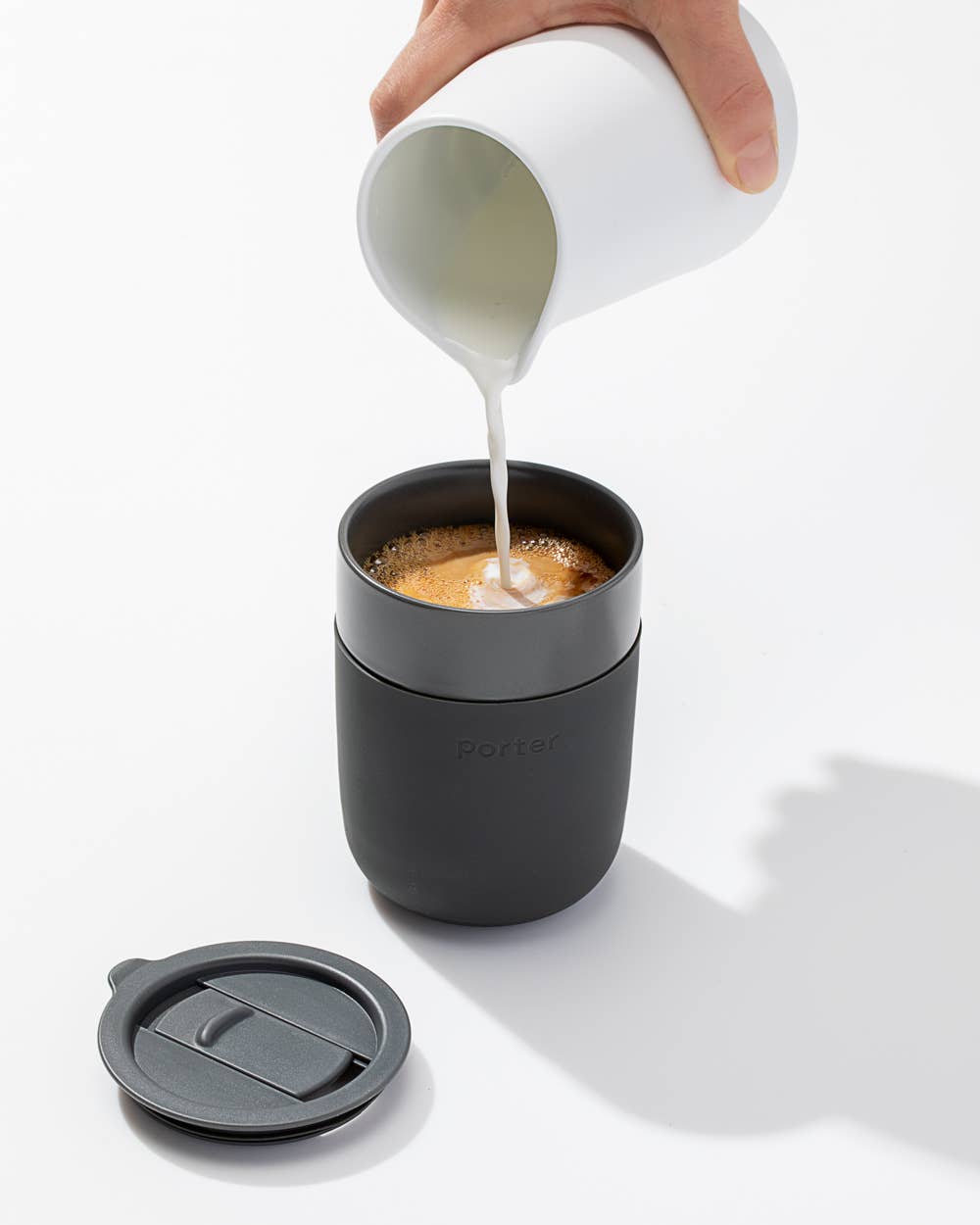 Reusable Ceramic Mug: Charcoal / 12 oz