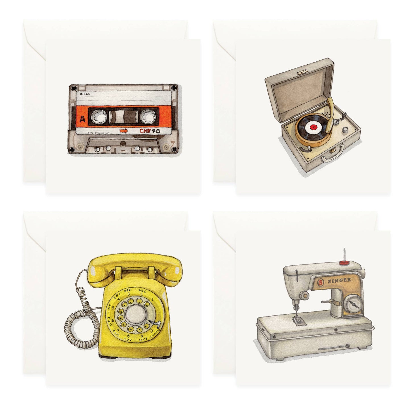 Mini Cards-Retro Objects
