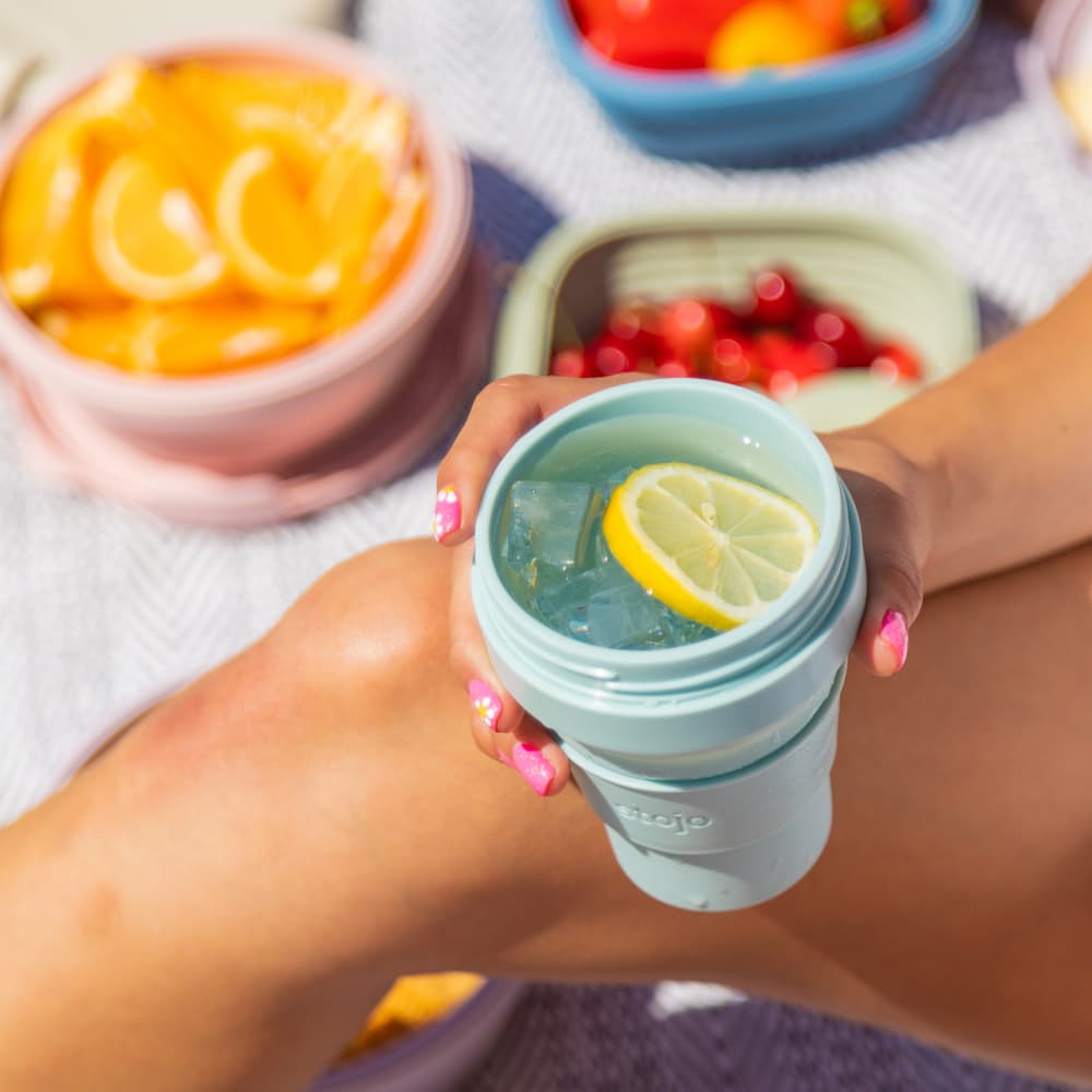 12 oz Collapsible Travel Cup - Carnation