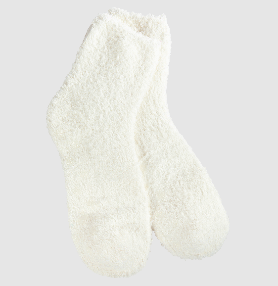 Cozy Cloud Socks-Ivory with Grippers
