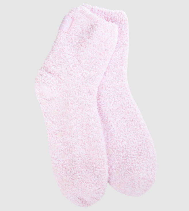 Cozy Cloud Socks-Pink with Grippers