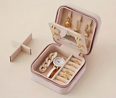 Velvet Jewelry Box-Pink