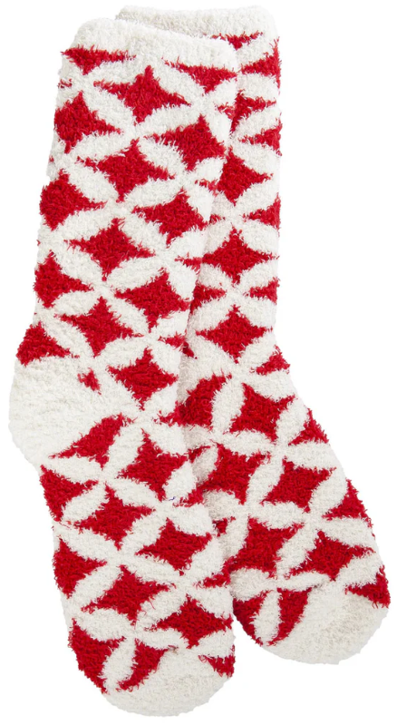 Cozy Cloud Socks-Retro Diamonds
