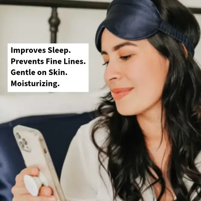 Mulberry Silk Eye Sleep Eye Mask - Navy