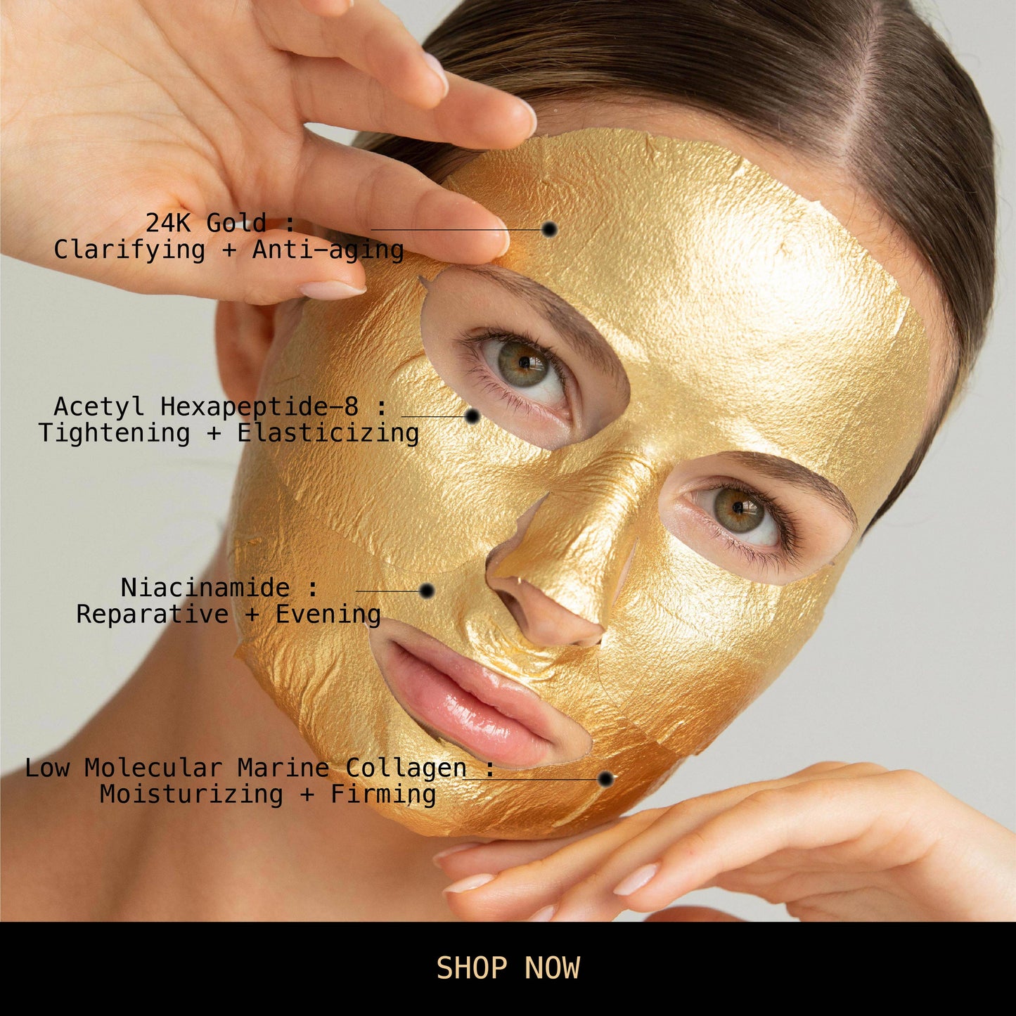 24k Gold Foil Premium Face Mask 1-PACK