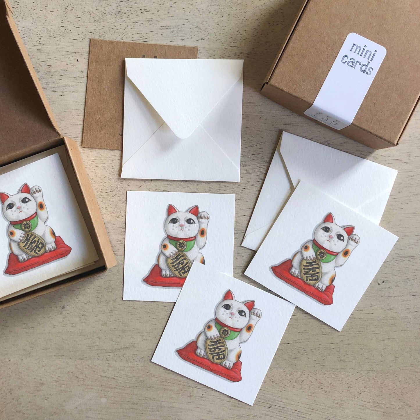 Mini Cards Maneki Neko (Good Luck Cat)