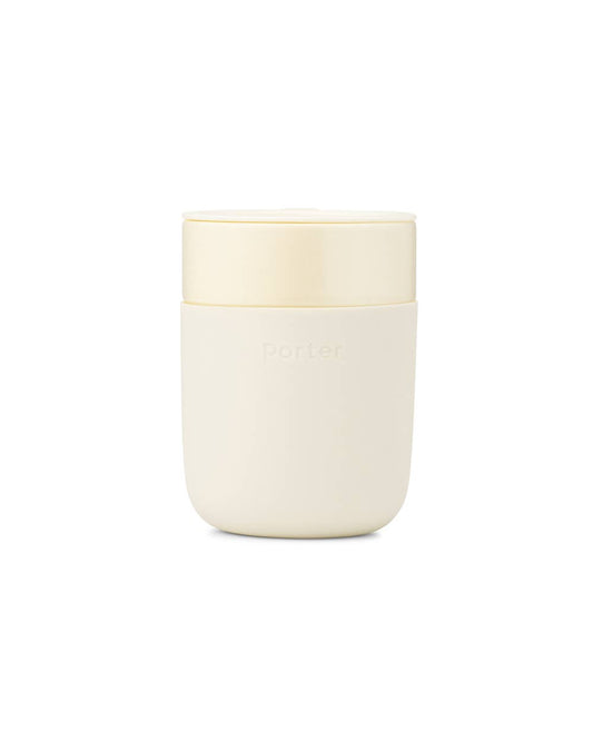 Reusable Ceramic Mug: Cream 12 oz