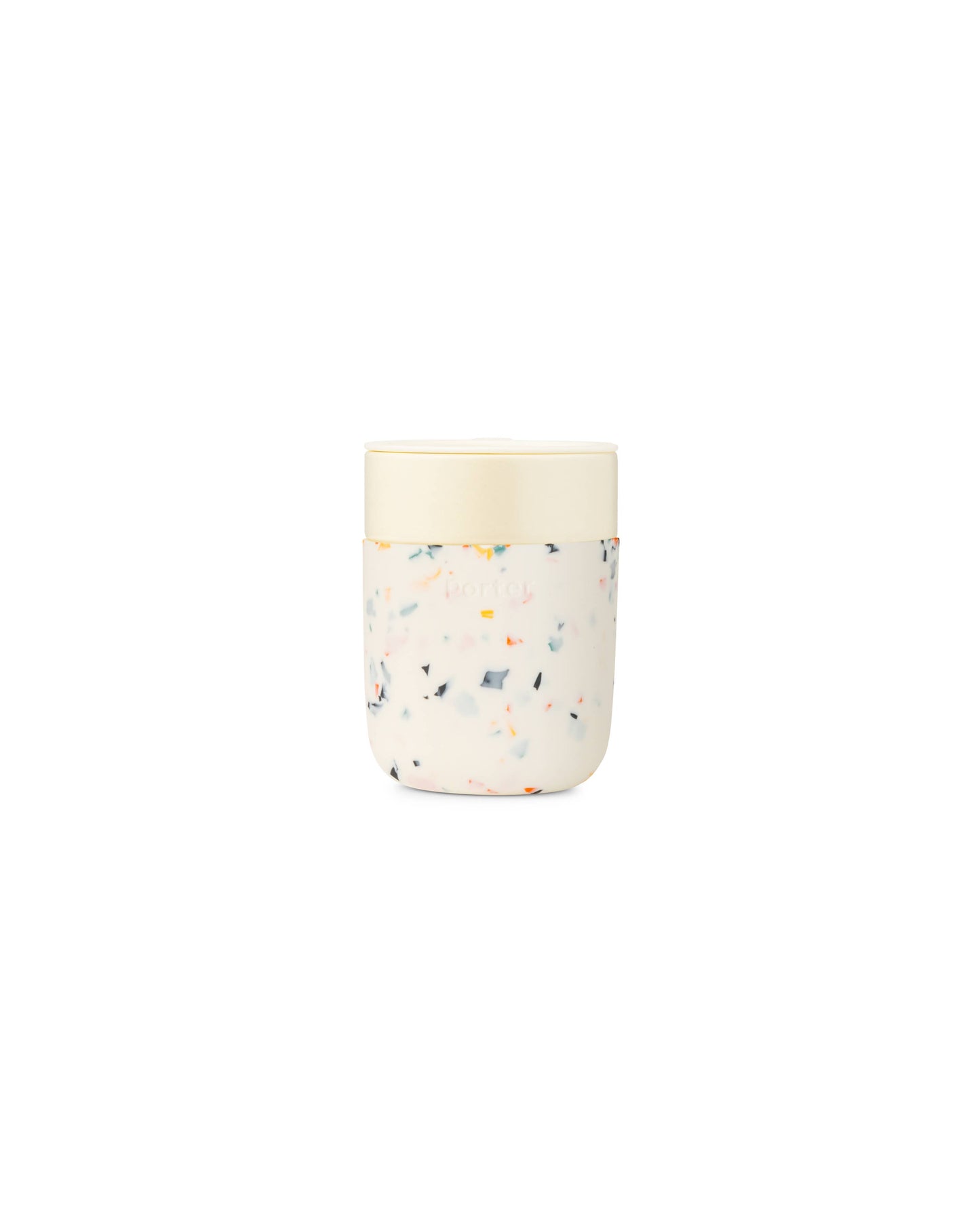 Reusable Ceramic Mug: Terrazzo Cream 12 oz