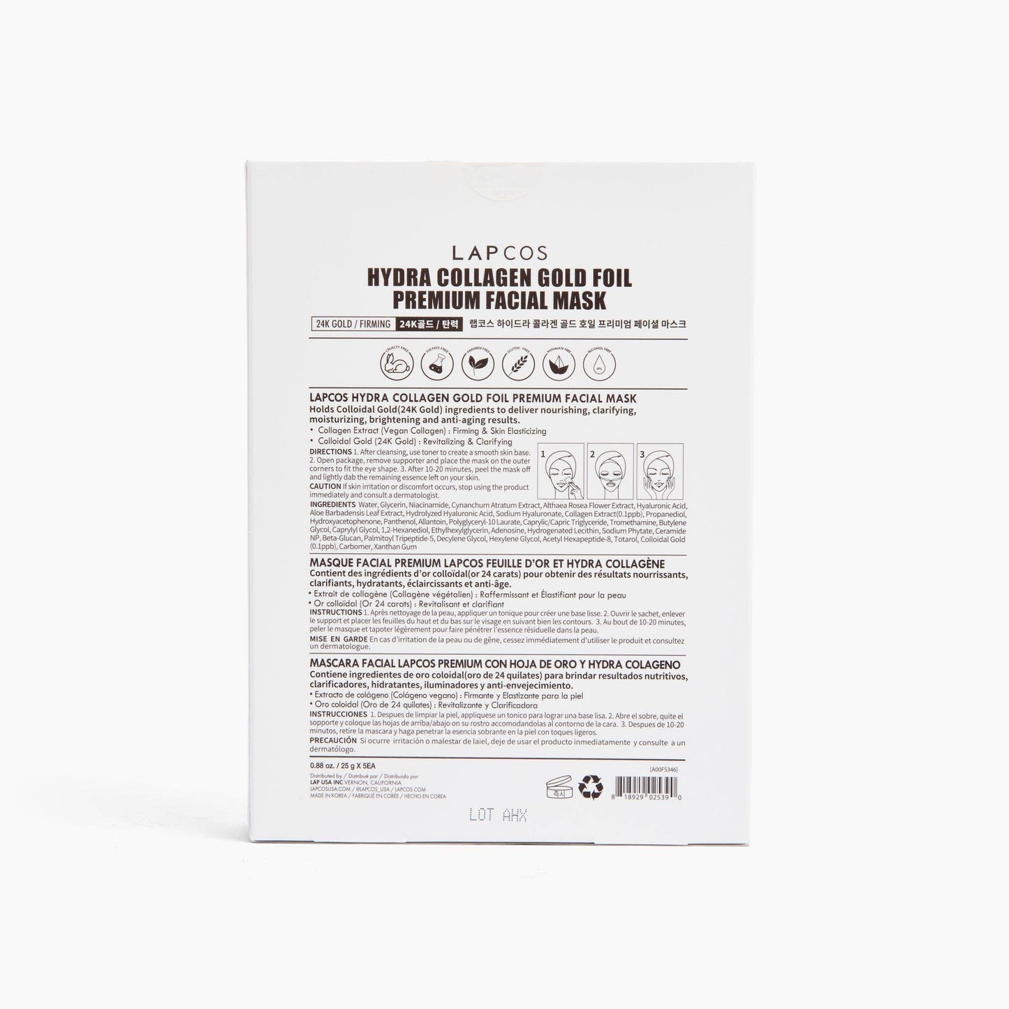 24k Gold Foil Premium Face Mask 1-PACK