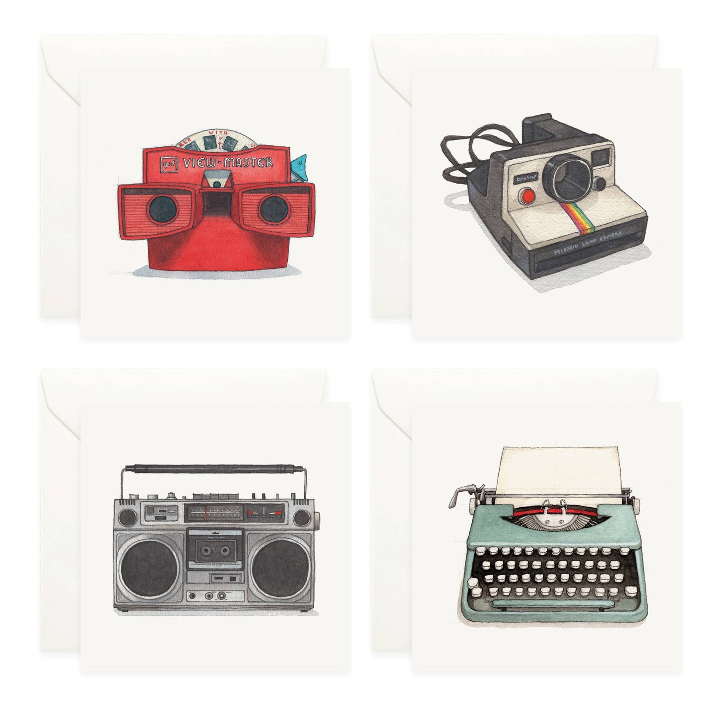 Mini Cards-Retro Objects