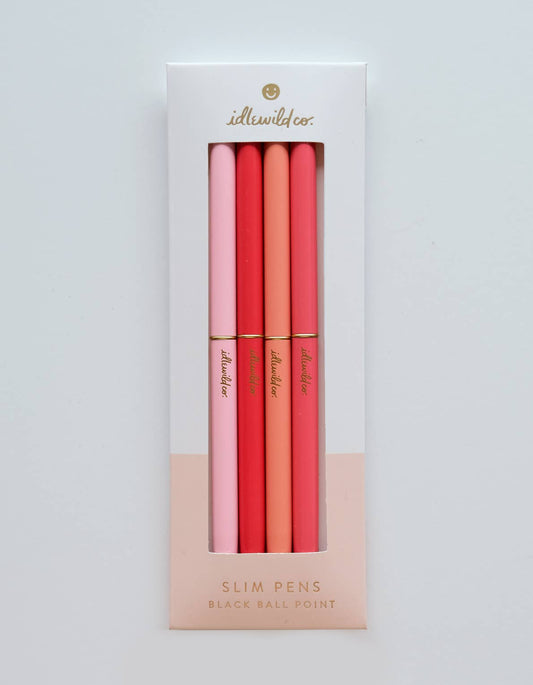 Slim Pens Set of Four | Poppies