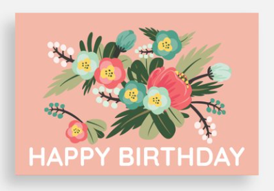 Happy Birthday Floral Card