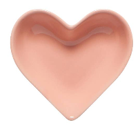 Peachy Pink Heart Shaped Trinket Dish