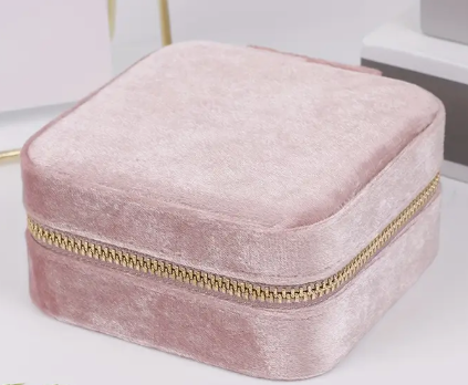 Velvet Jewelry Box-Pink