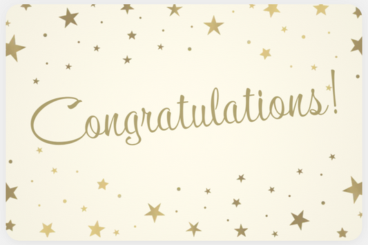 Congratulations Star Card