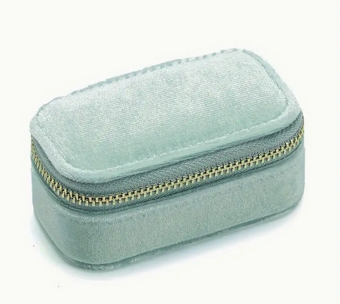 Mini Velvet Jewelry Box-Mint