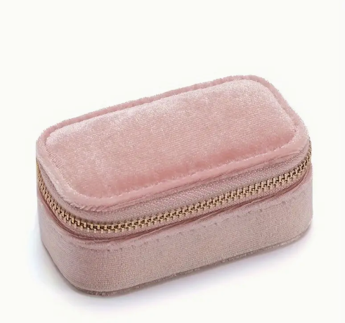 Mini Velvet Jewelry Box-Pink