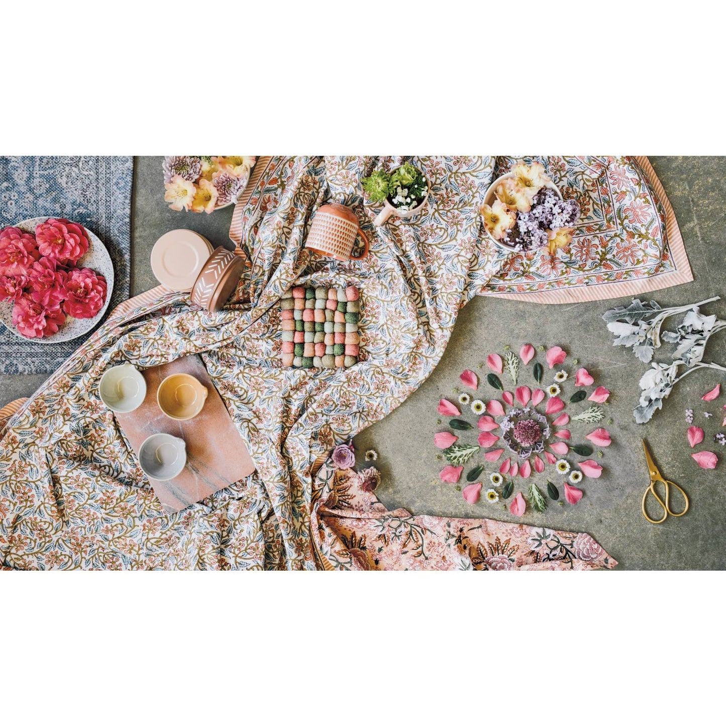 Recycled Wool Felt Dot Trivet - Nectar