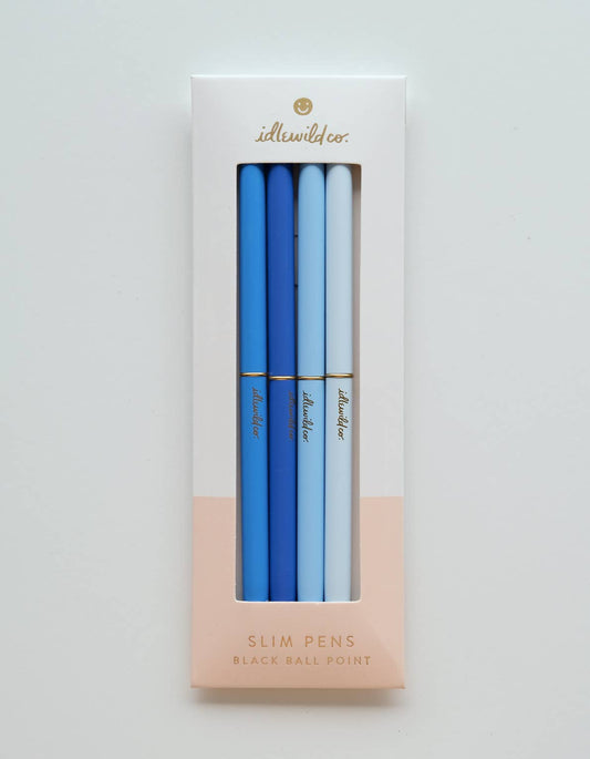 Slim Pens Set of Four | Baby Blues
