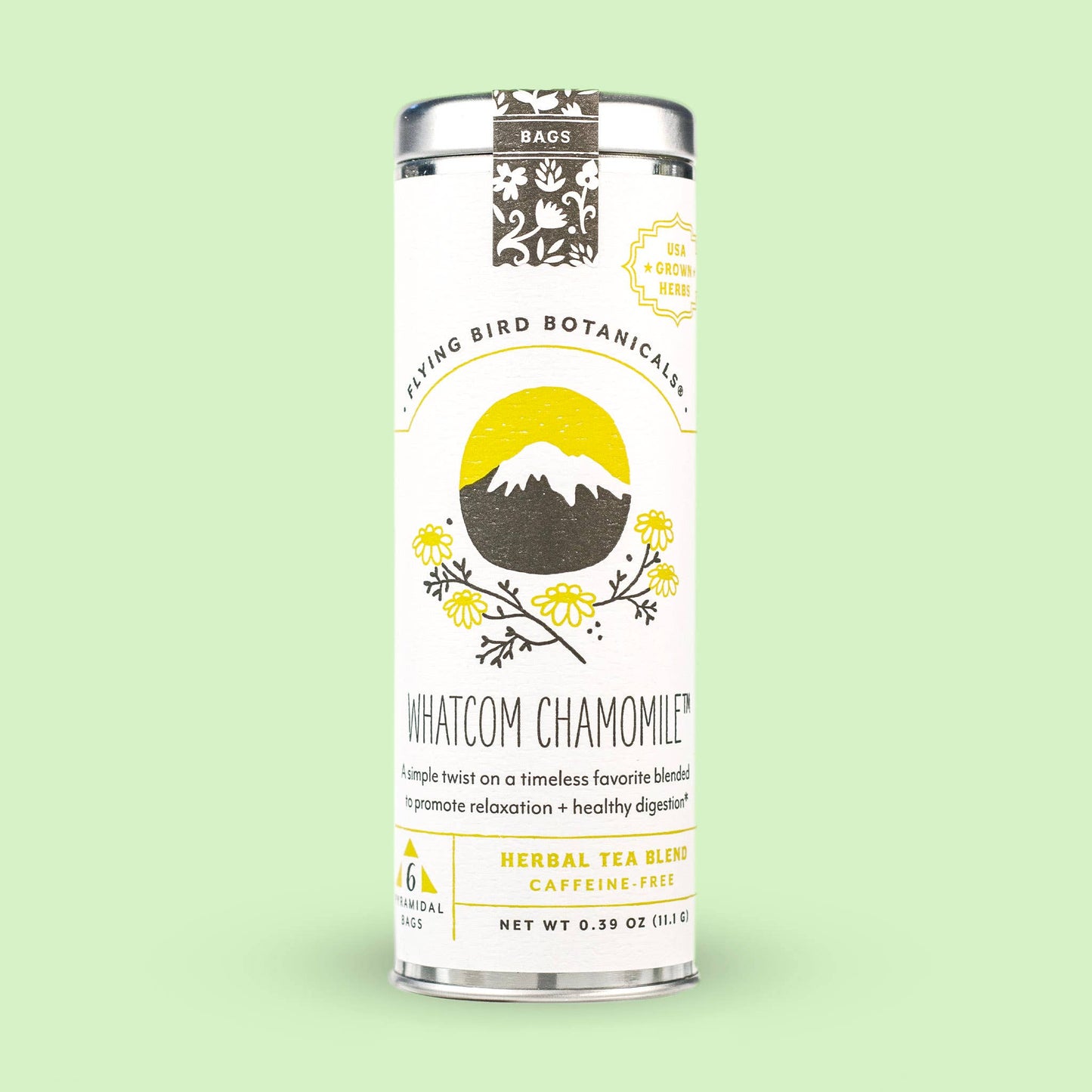 Whatcom Chamomile – 6 Tea Bag Tin